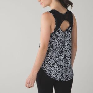 Lululemon Sculpt Tank top Posey Black White / Black